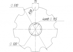 Notched disk Catros