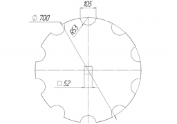 Notched disk Quivogne