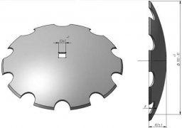 Диск бороны краснянка вырезной борированный Велес Агро